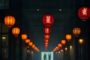 风起盐场：盐田水面上摇晃的木栈桥与斗笠人影